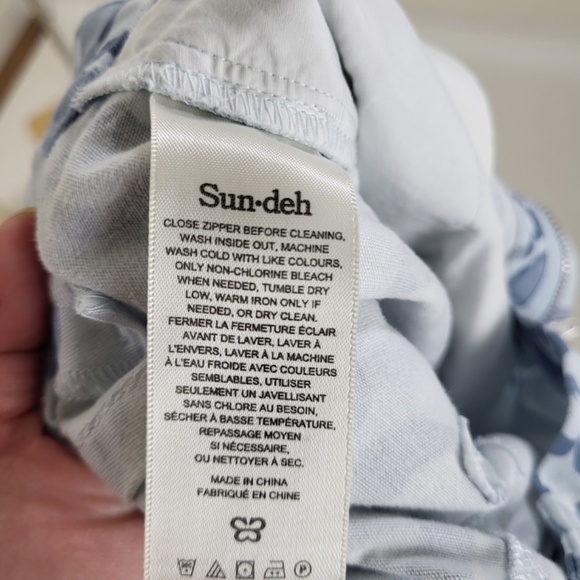 BLUE Aritzia Sunday Best Sun-deh Jaden Tapered Pants Low Mid Rise Tailored - Picture 10 of 13